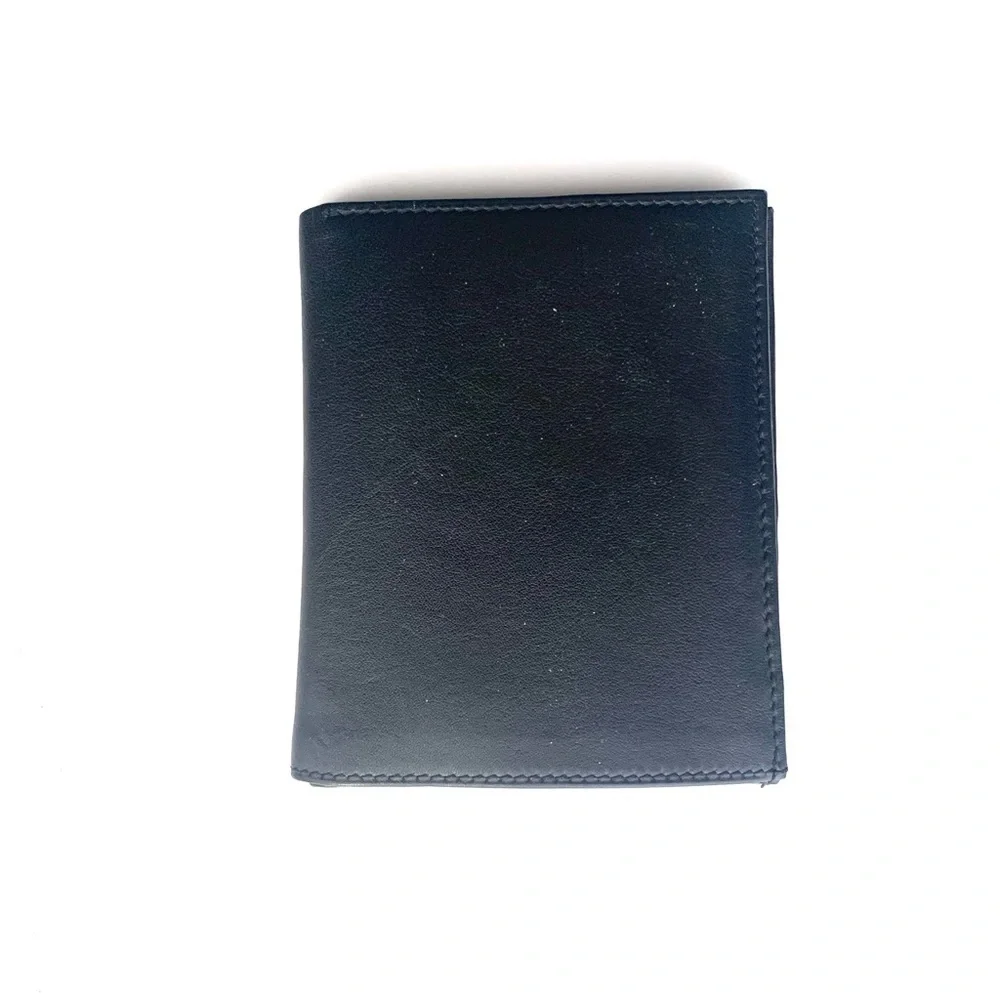 NWT KAEHLER The Card & Cash Bifold Leather Wallet, black